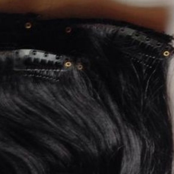 Black & Rose PInk Ombre Clip Human Hair Extensions